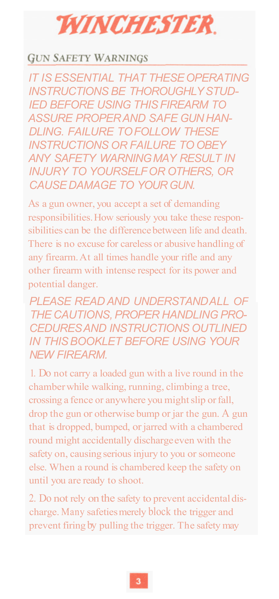 Winchester Repeating Arms 1886 (Historic Manual) User Manual | Page 5 / 43