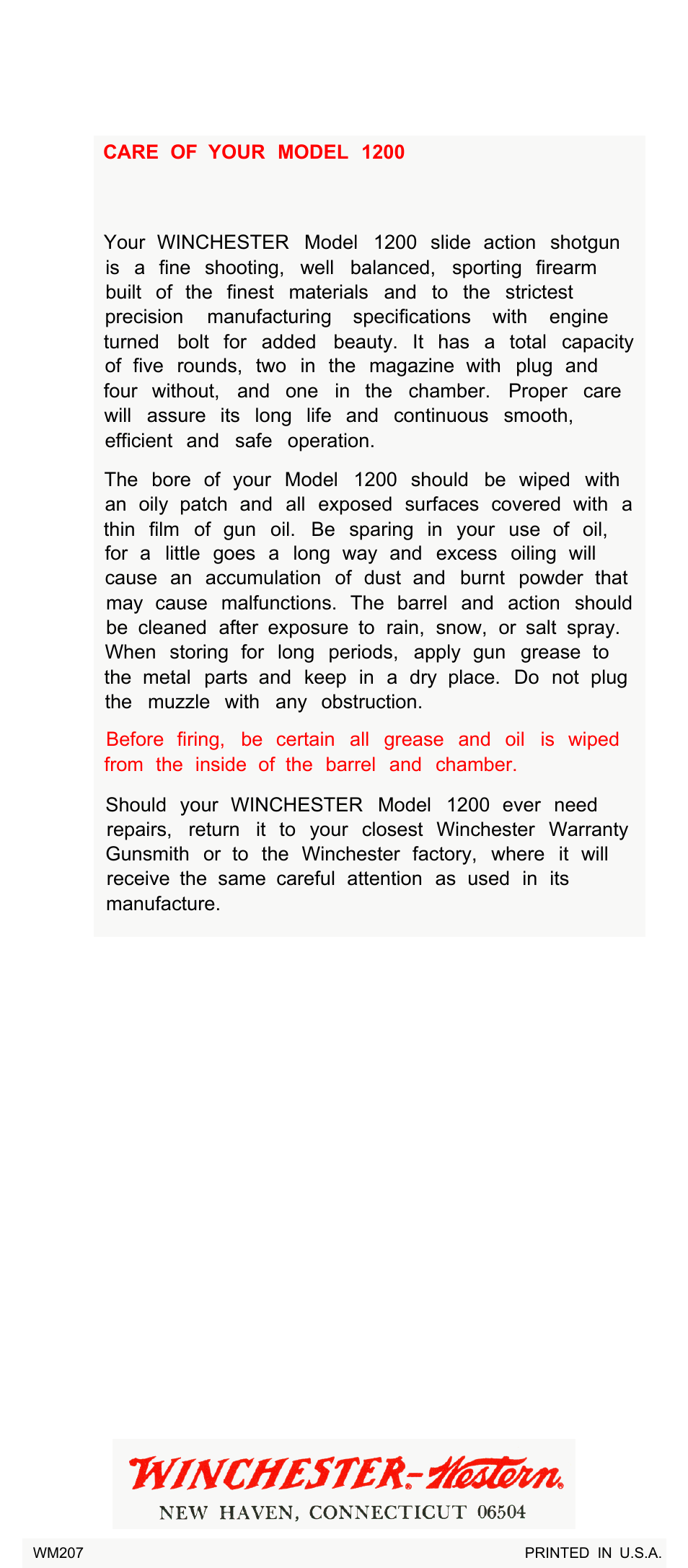 Winchester Repeating Arms 1200 (Historic Manual) User Manual | Page 12 / 16