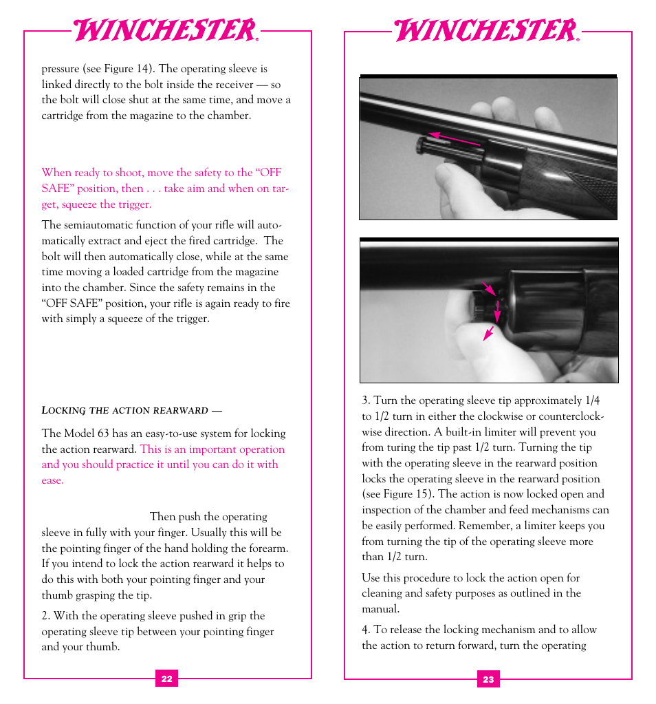 Winchester Repeating Arms 63 (Historic Manual) User Manual | Page 13 / 23