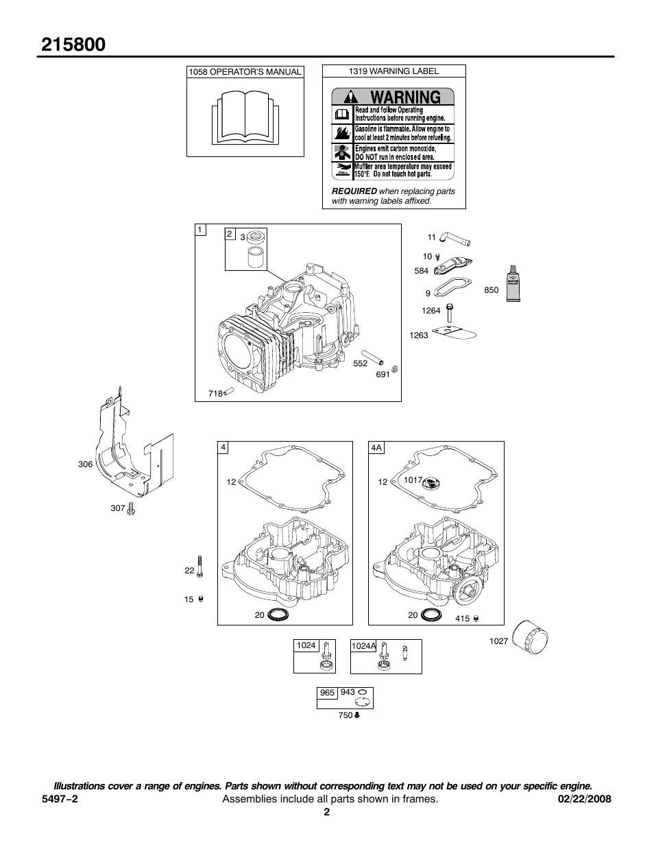 Briggs & Stratton 215800 User Manual | Page 2 / 16