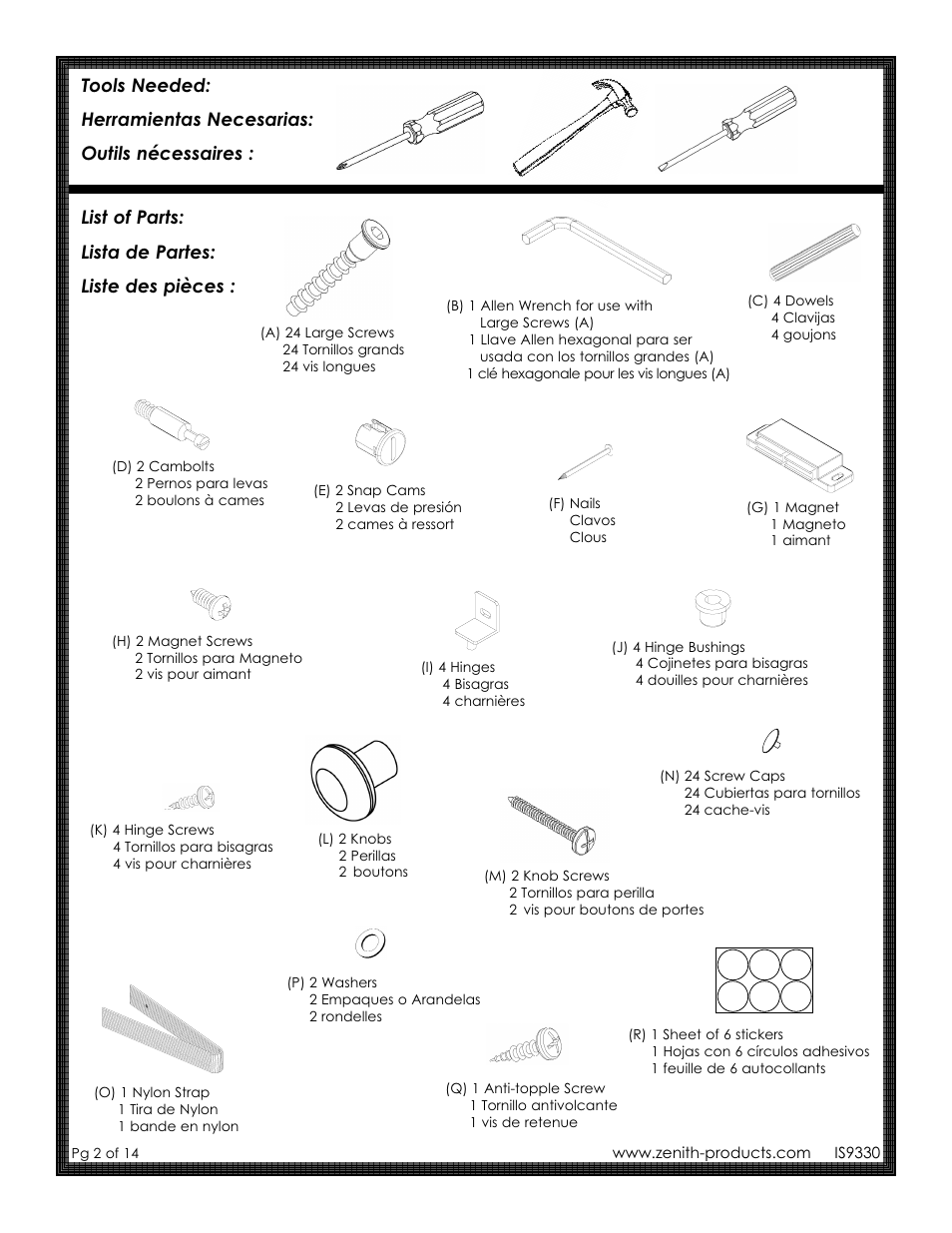 ZPC 9329WWP User Manual | Page 2 / 14