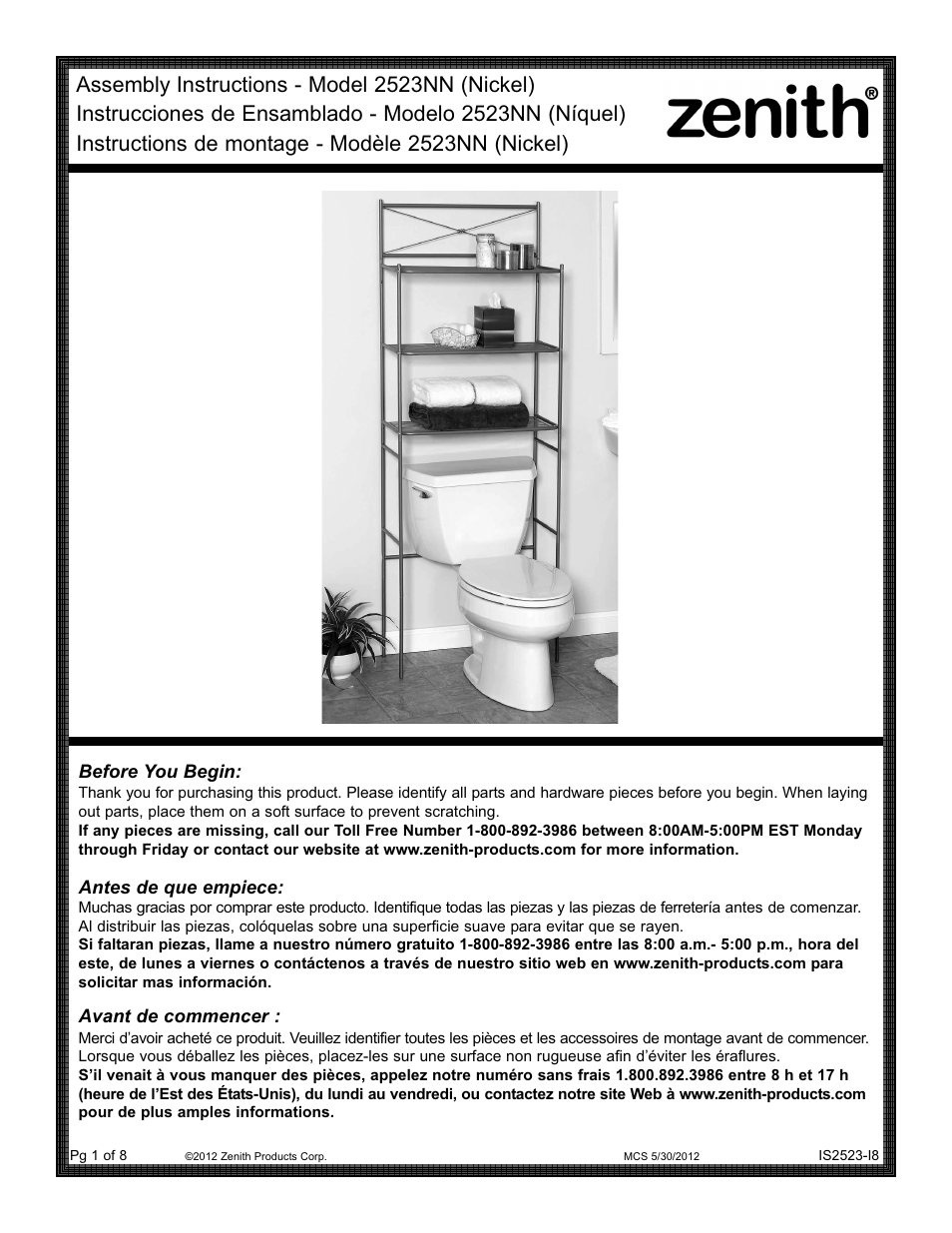 ZPC 2523NN User Manual | 8 pages