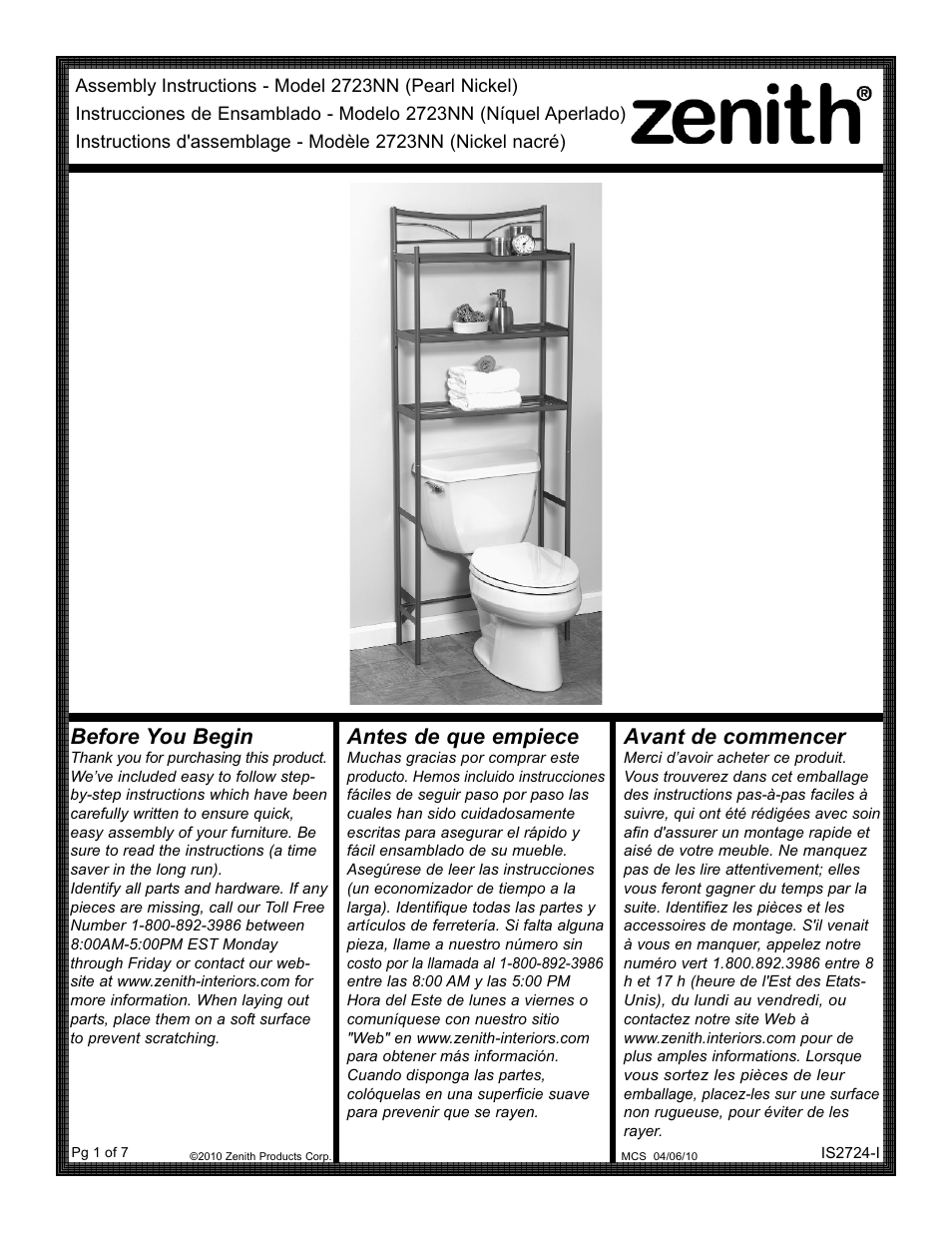 ZPC 2723NN User Manual | 7 pages