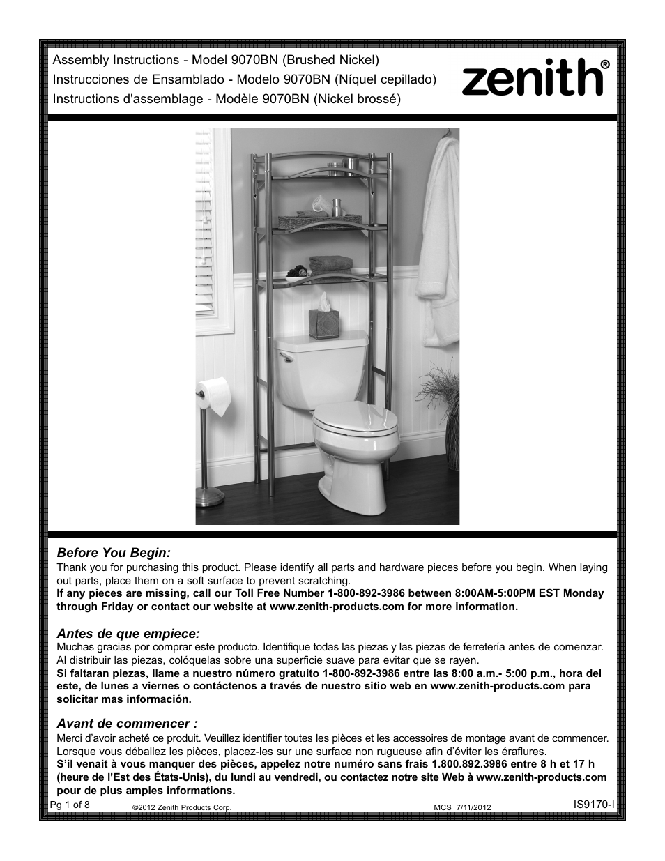 ZPC 9070BN User Manual | 8 pages