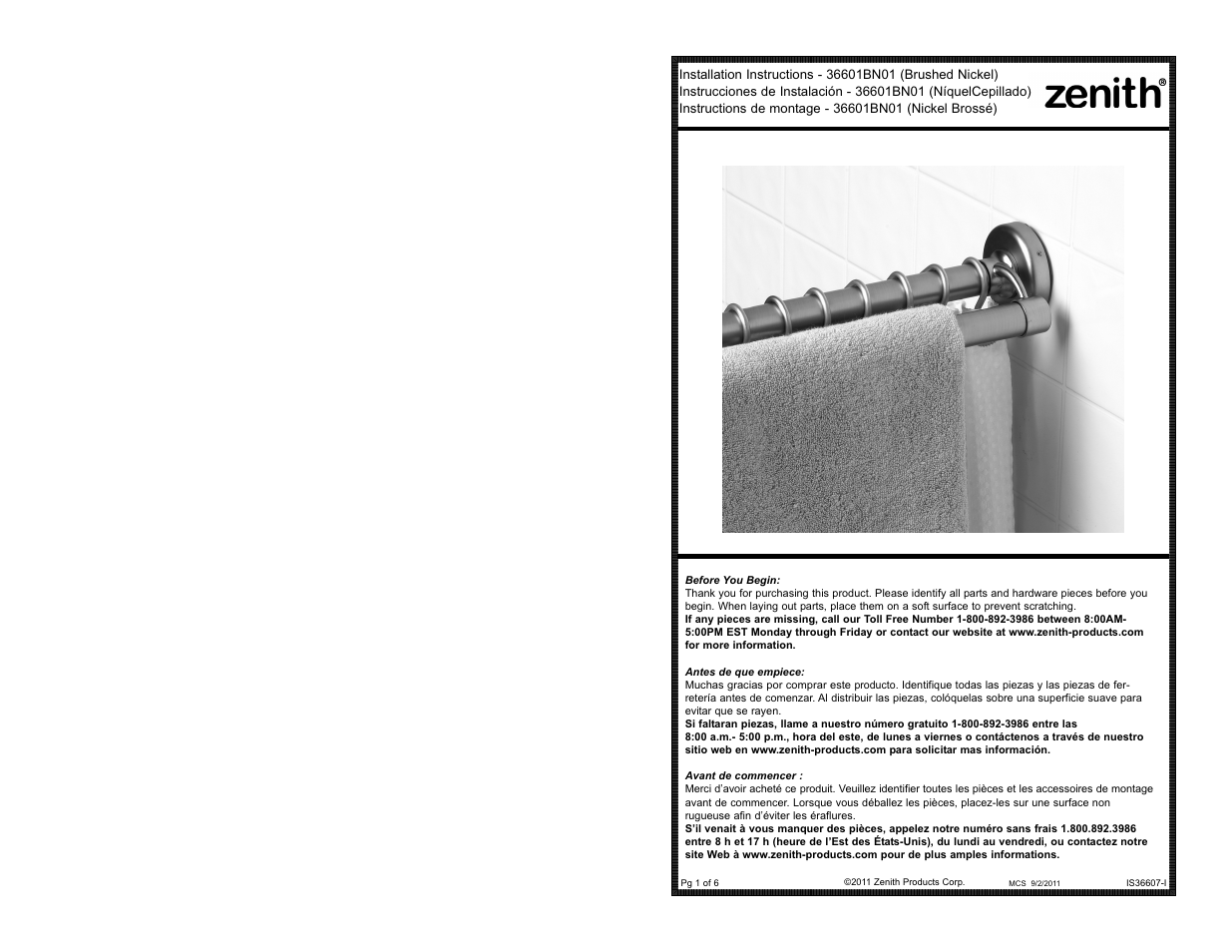 ZPC 36601BN01 User Manual | 4 pages