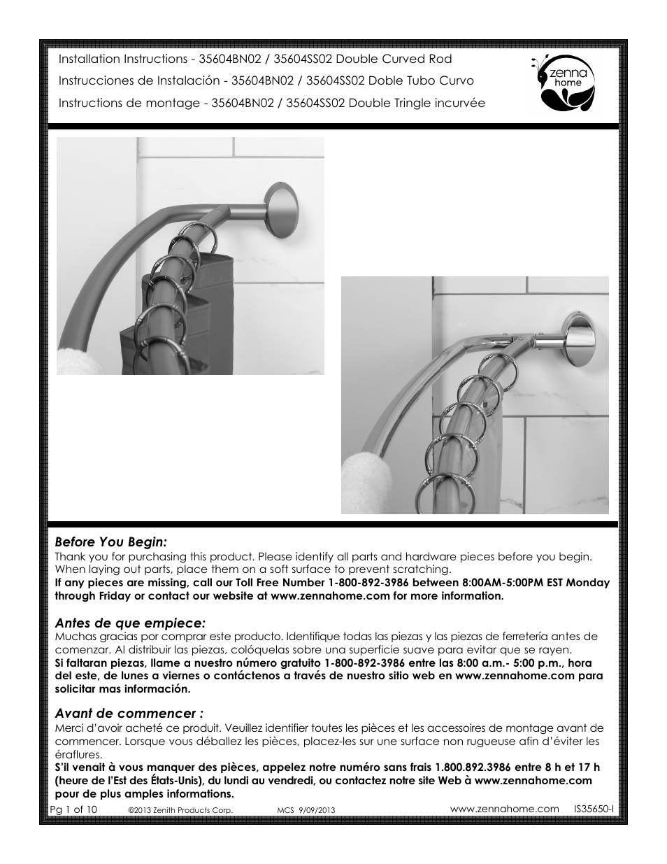 ZPC 35604SS02 User Manual | 10 pages