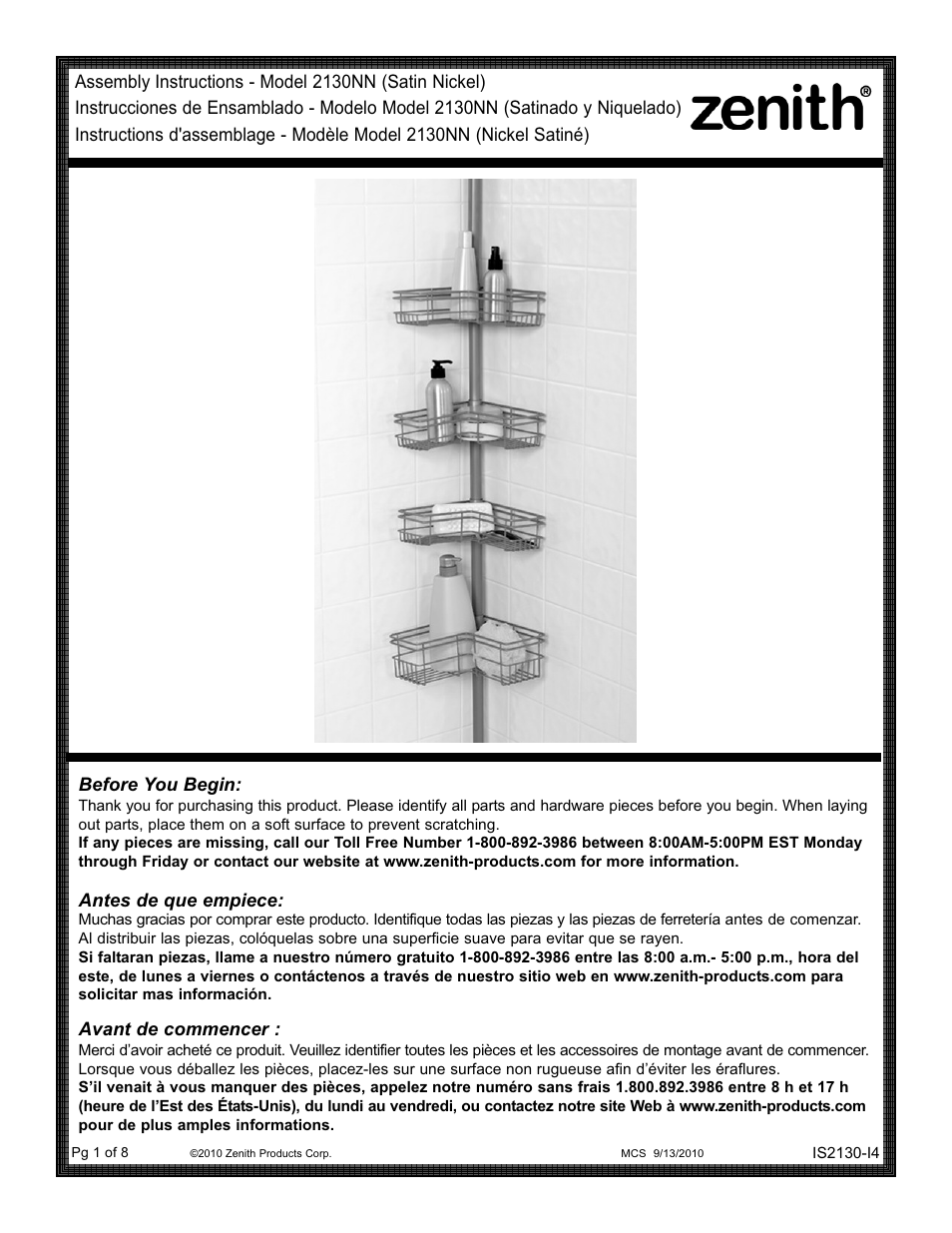 ZPC 2130NN User Manual | 8 pages