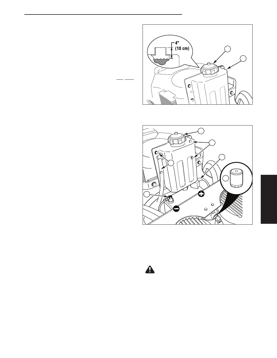 Regular maintenance, Warning, Maintenance | Check hydraulic oil level, Change hydraulic oil filter, Battery maintenance | Briggs & Stratton 5900640 User Manual | Page 29 / 46