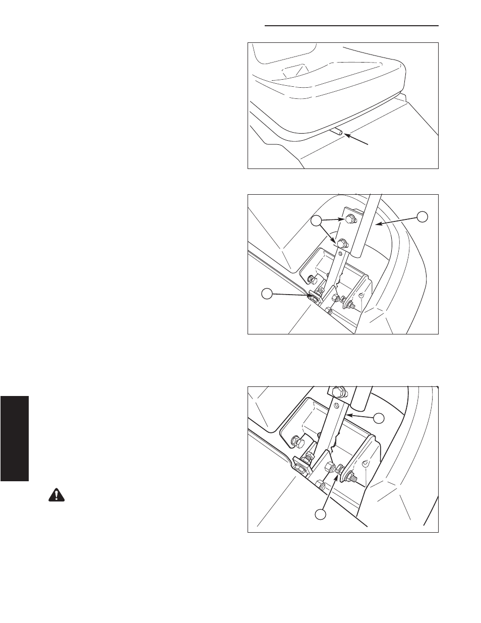 Troubleshooting, adjustment & service, Warning, Troubleshooting | Seat adjustment, Ground speed control lever adjustment, Speed balancing adjustment | Briggs & Stratton 5900640 User Manual | Page 34 / 46