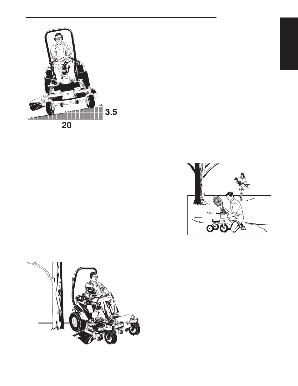 Slope operation, Thrown objects, Moving parts | Operator safety | Briggs & Stratton 5900640 User Manual | Page 5 / 46