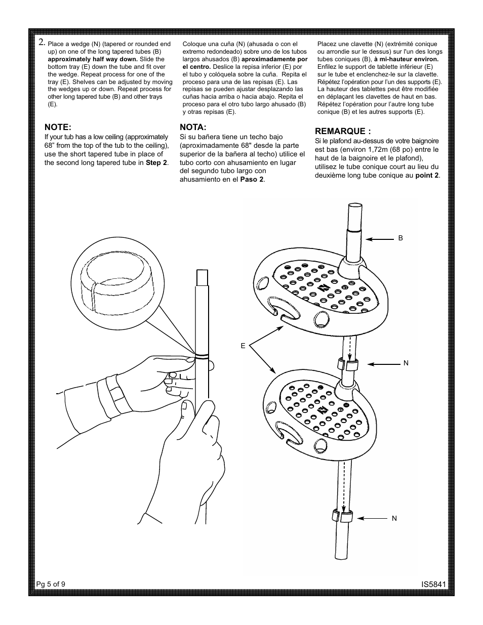 Nota, Remarque | ZPC 5804B User Manual | Page 5 / 9