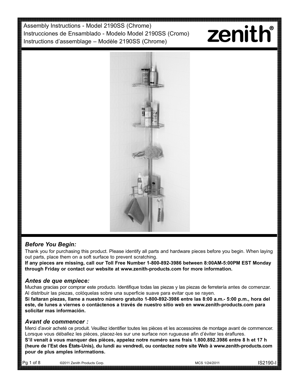 ZPC 2190SS User Manual | 8 pages