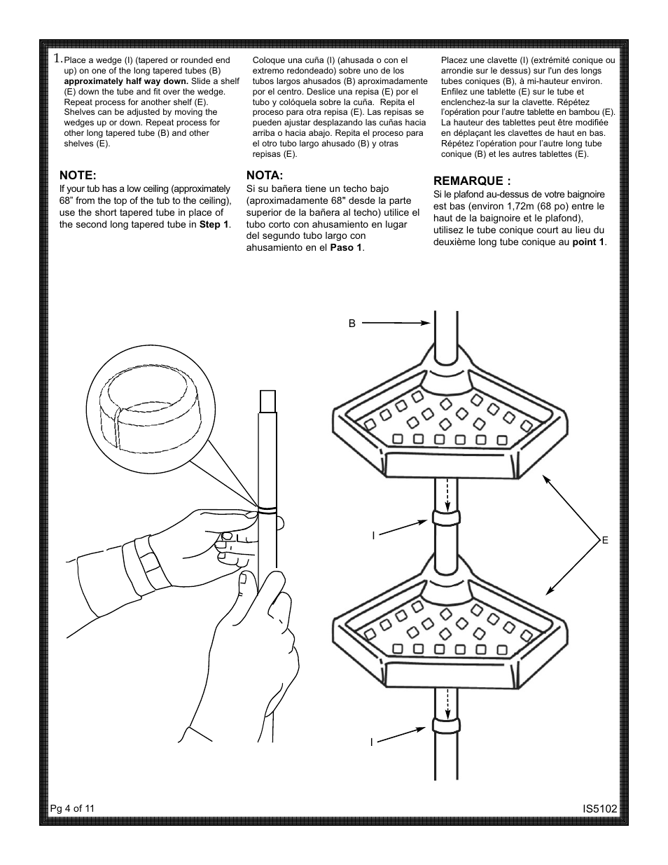 Nota, Remarque | ZPC 5104W User Manual | Page 4 / 11