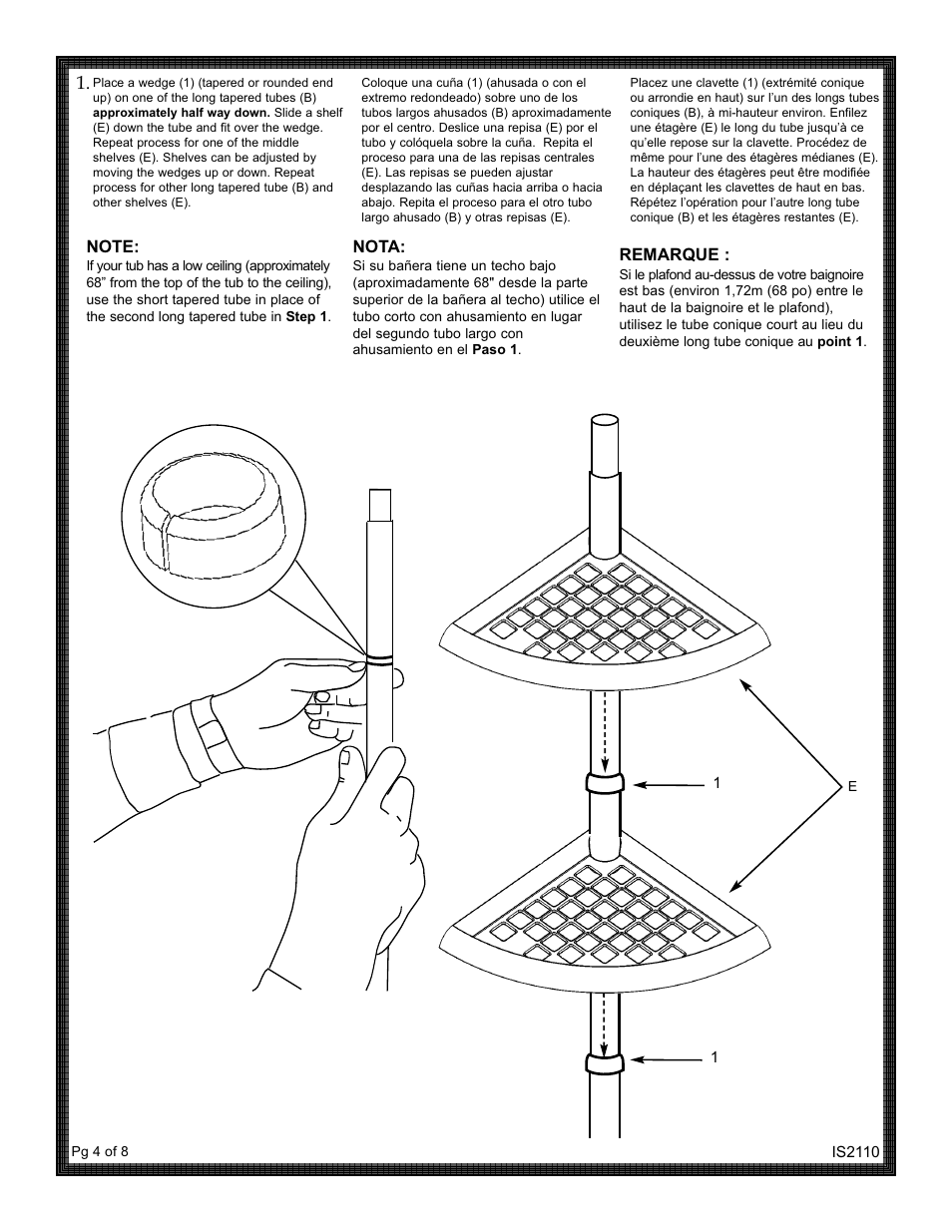 Nota, Remarque | ZPC 2104W User Manual | Page 4 / 8