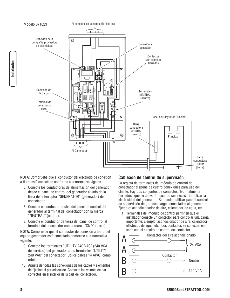 Ab b | Briggs & Stratton Automatic Transfer Switch User Manual | Page 22 / 40