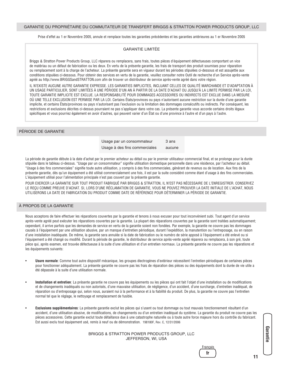 Briggs & Stratton Automatic Transfer Switch User Manual | Page 37 / 40