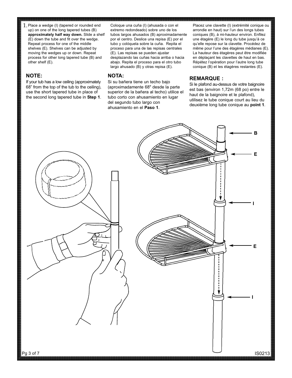 Nota, Remarque | ZPC 2113SRS User Manual | Page 3 / 7