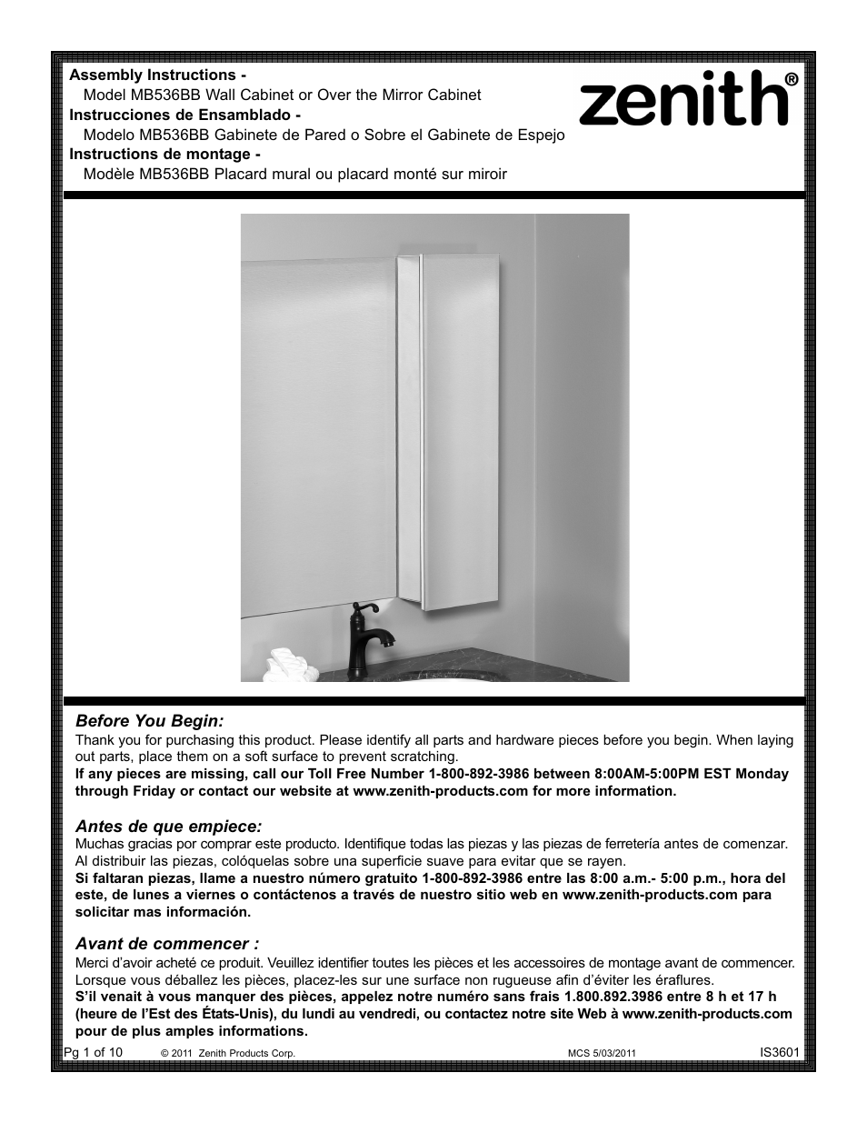 ZPC MB536BB User Manual | 10 pages