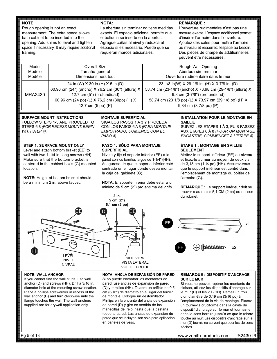 ZPC MRA2430 User Manual | Page 5 / 13