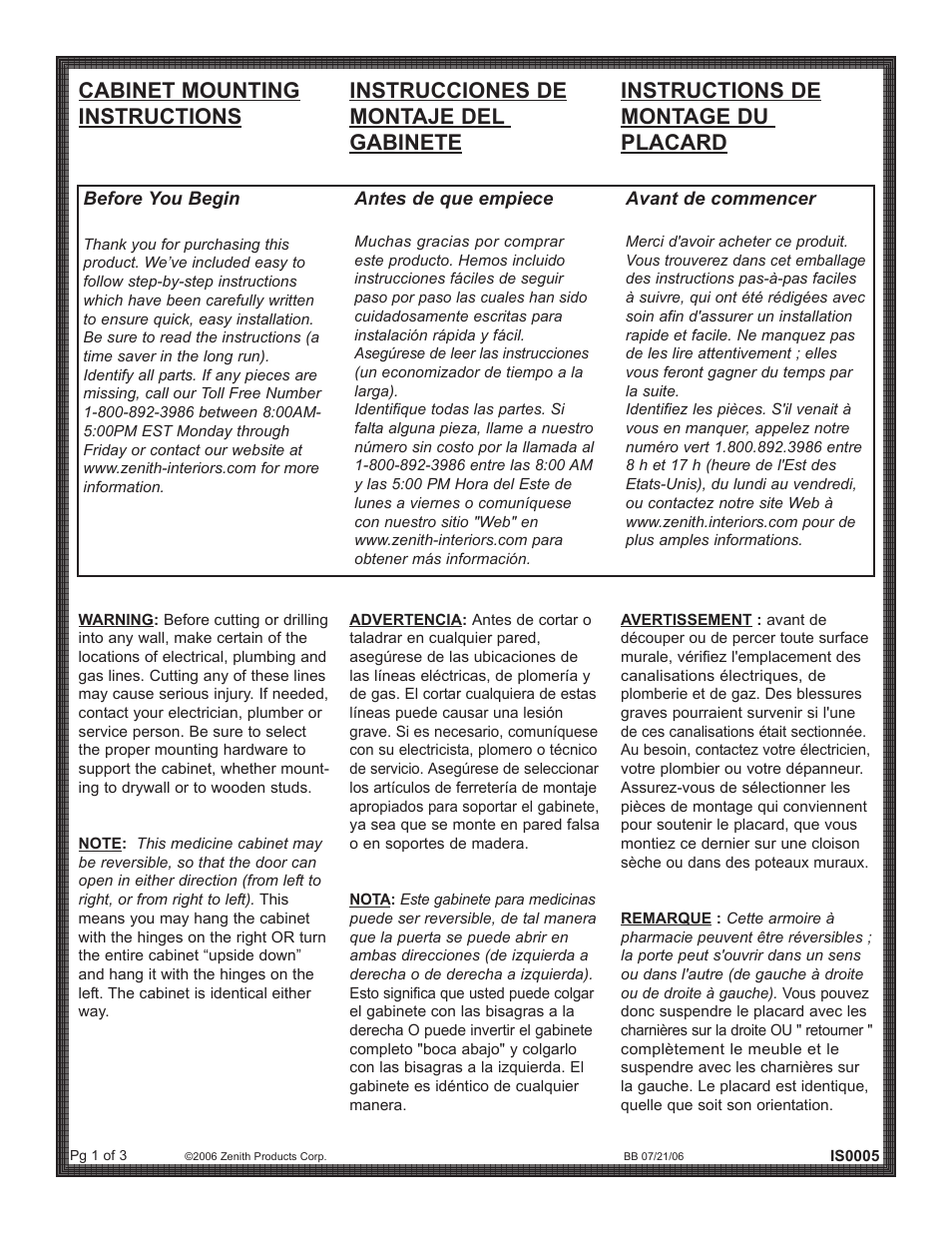 ZPC M182 User Manual | 3 pages