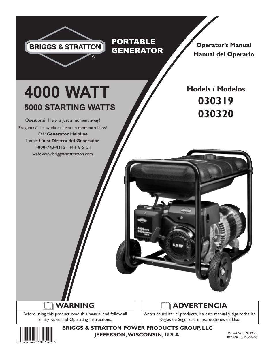 Briggs & Stratton 030320 User Manual | 44 pages