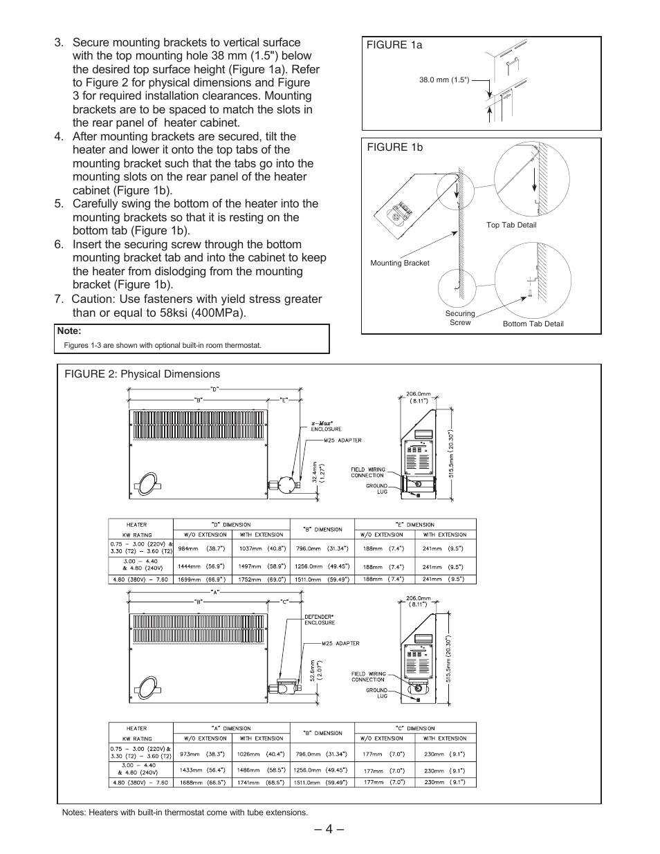 CCI Thermal Technologies CF1 - ProVector Explosion-Proof Convection Heater User Manual | Page 4 / 12