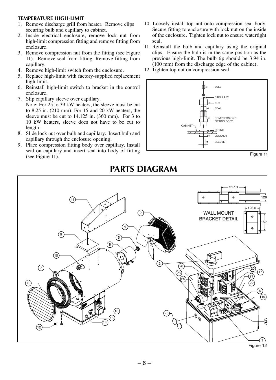Parts diagram | CCI Thermal Technologies CR1 - Trito Corrosion-Resistant Washdown Unit Heater User Manual | Page 6 / 10