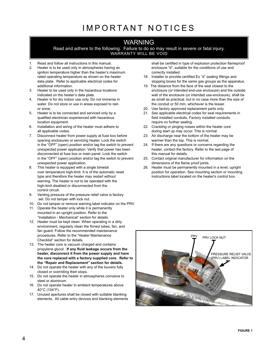 Warning | CCI Thermal Technologies FE2 - Explosion-Proof Electric Air Unit Heater User Manual | Page 4 / 20