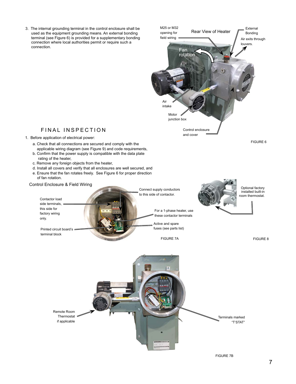 Fan rotation | CCI Thermal Technologies FE2 - Explosion-Proof Electric Air Unit Heater User Manual | Page 7 / 20