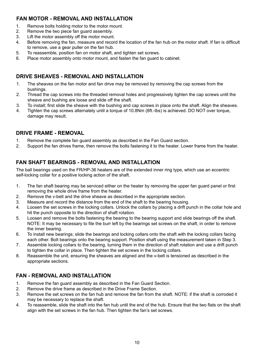 CCI Thermal Technologies HP - High Pressure Heat Exchanger Unit Heater User Manual | Page 10 / 16