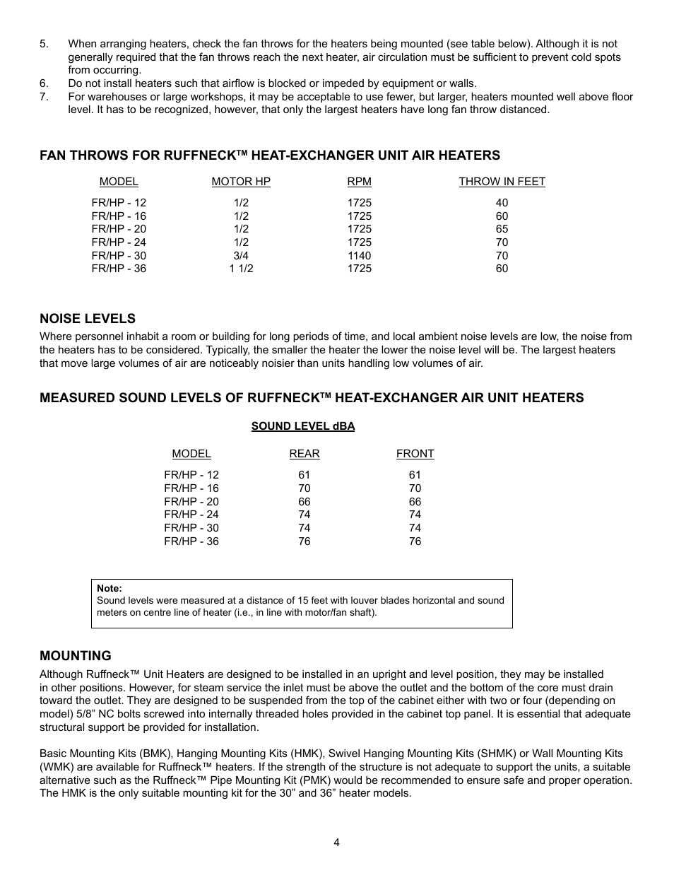 CCI Thermal Technologies HP - High Pressure Heat Exchanger Unit Heater User Manual | Page 4 / 16