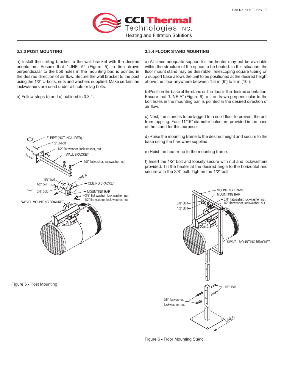 CCI Thermal Technologies XGB - Explosion-Proof Forced Air Unit Heater User Manual | Page 5 / 9
