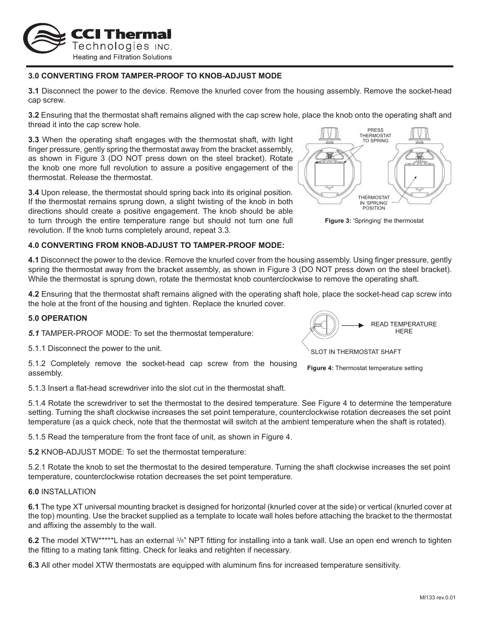 CCI Thermal Technologies Norseman - XTK-12 - Thermostat Installation Kit (Process Heating Applications) User Manual | Page 2 / 3