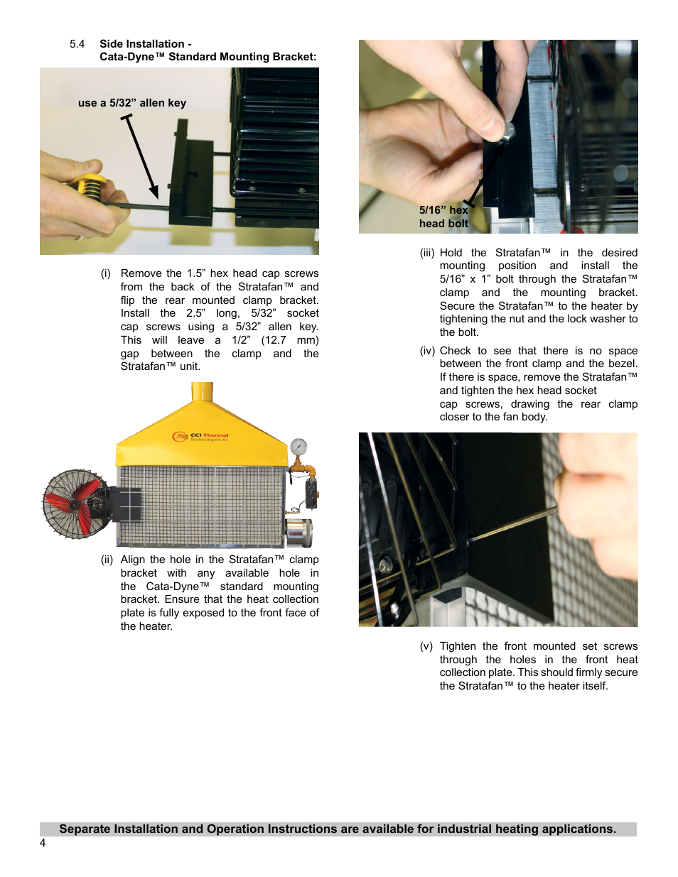 CCI Thermal Technologies SF-1 - Stratafa Forced Convection Fan for Infrared Heaters User Manual | Page 4 / 6