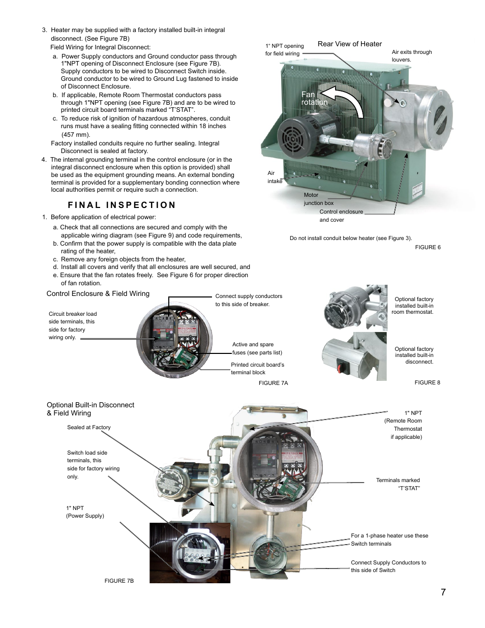 Fan rotation | CCI Thermal Technologies FX5-SD - Explosion-Proof Electric Air Unit Heater User Manual | Page 7 / 20