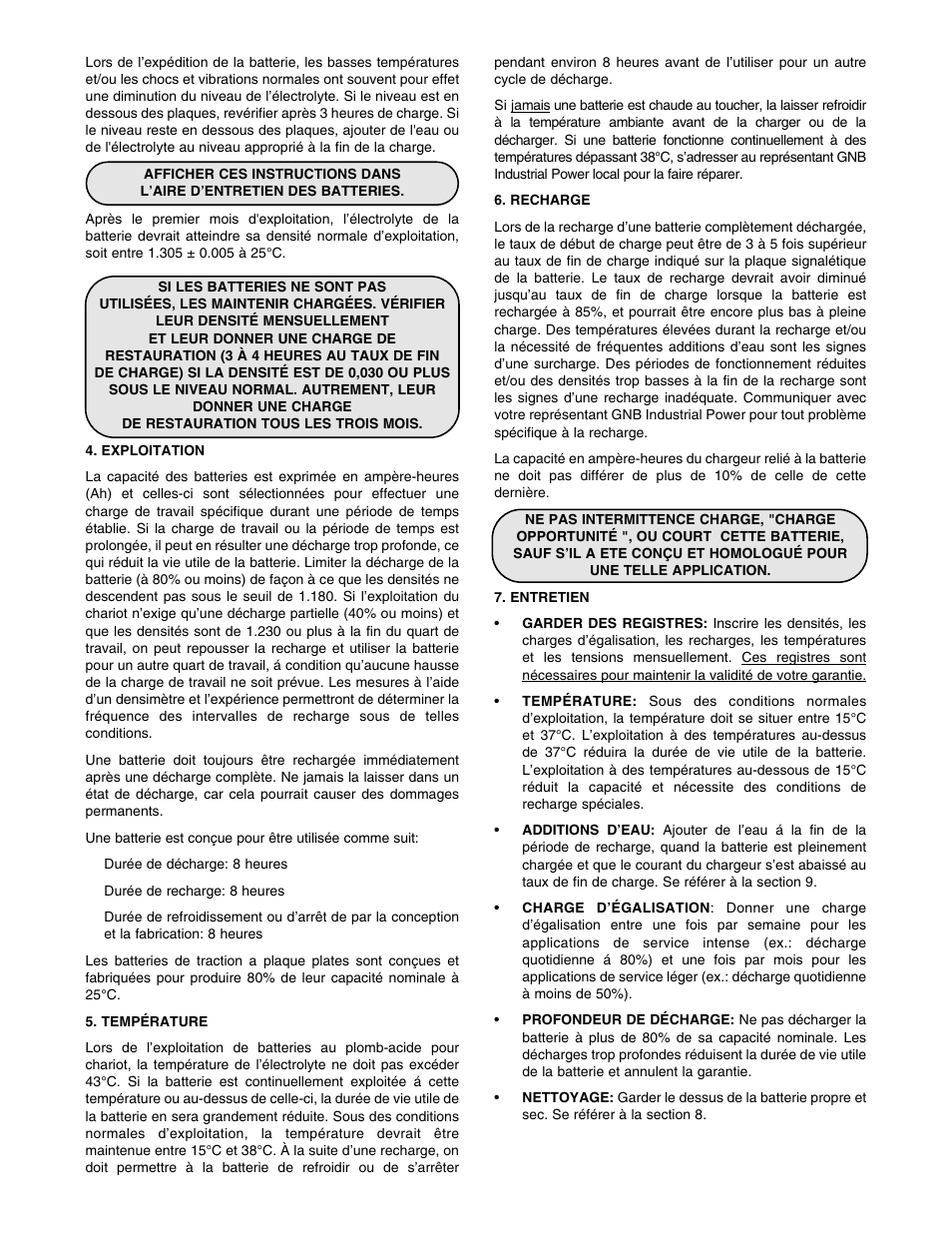 Exide Technologies GB3696 User Manual | Page 7 / 8