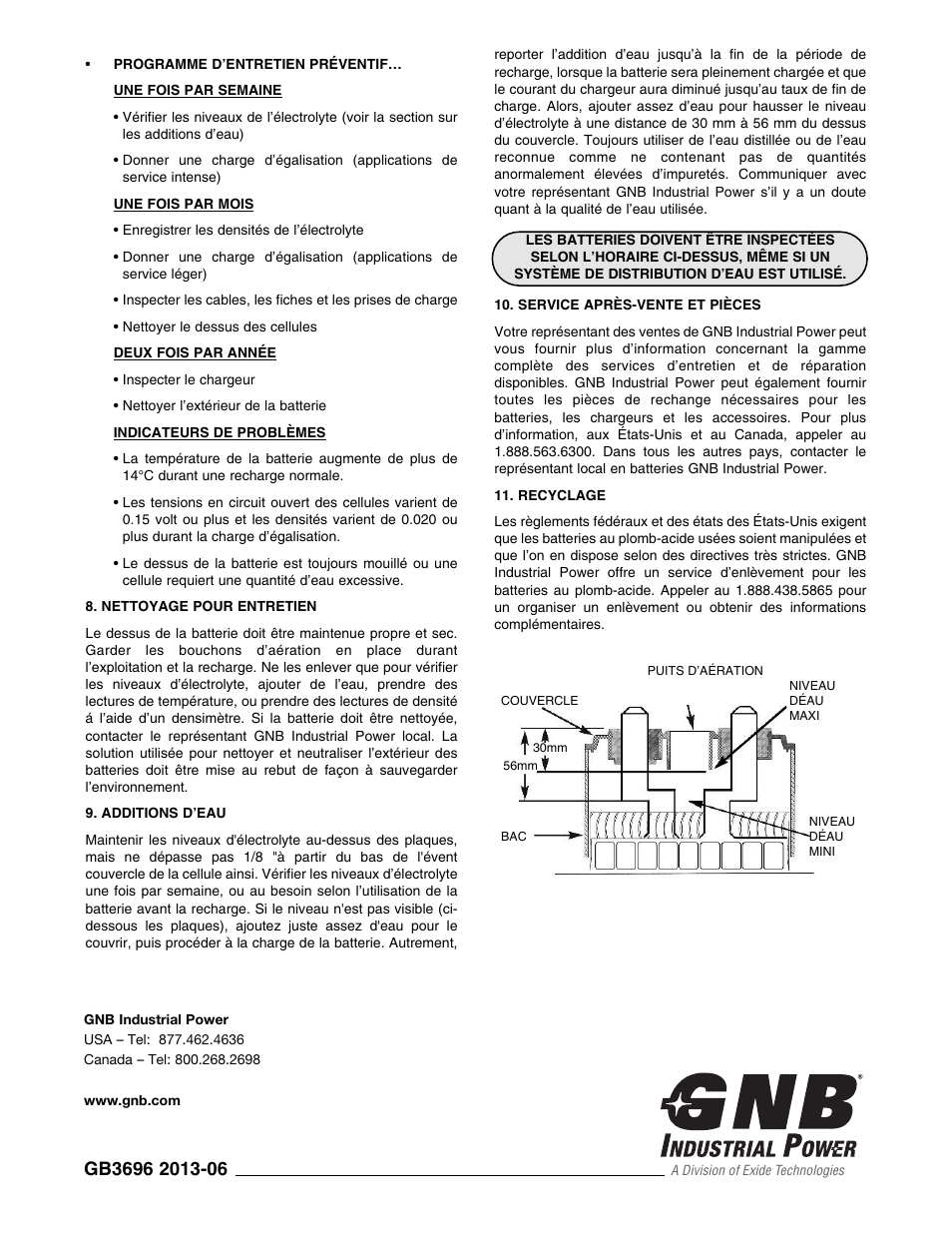 Exide Technologies GB3696 User Manual | Page 8 / 8