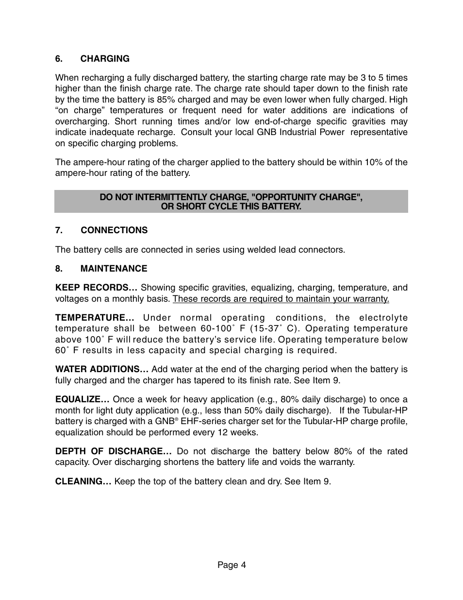 Exide Technologies GB3979 User Manual | Page 3 / 7