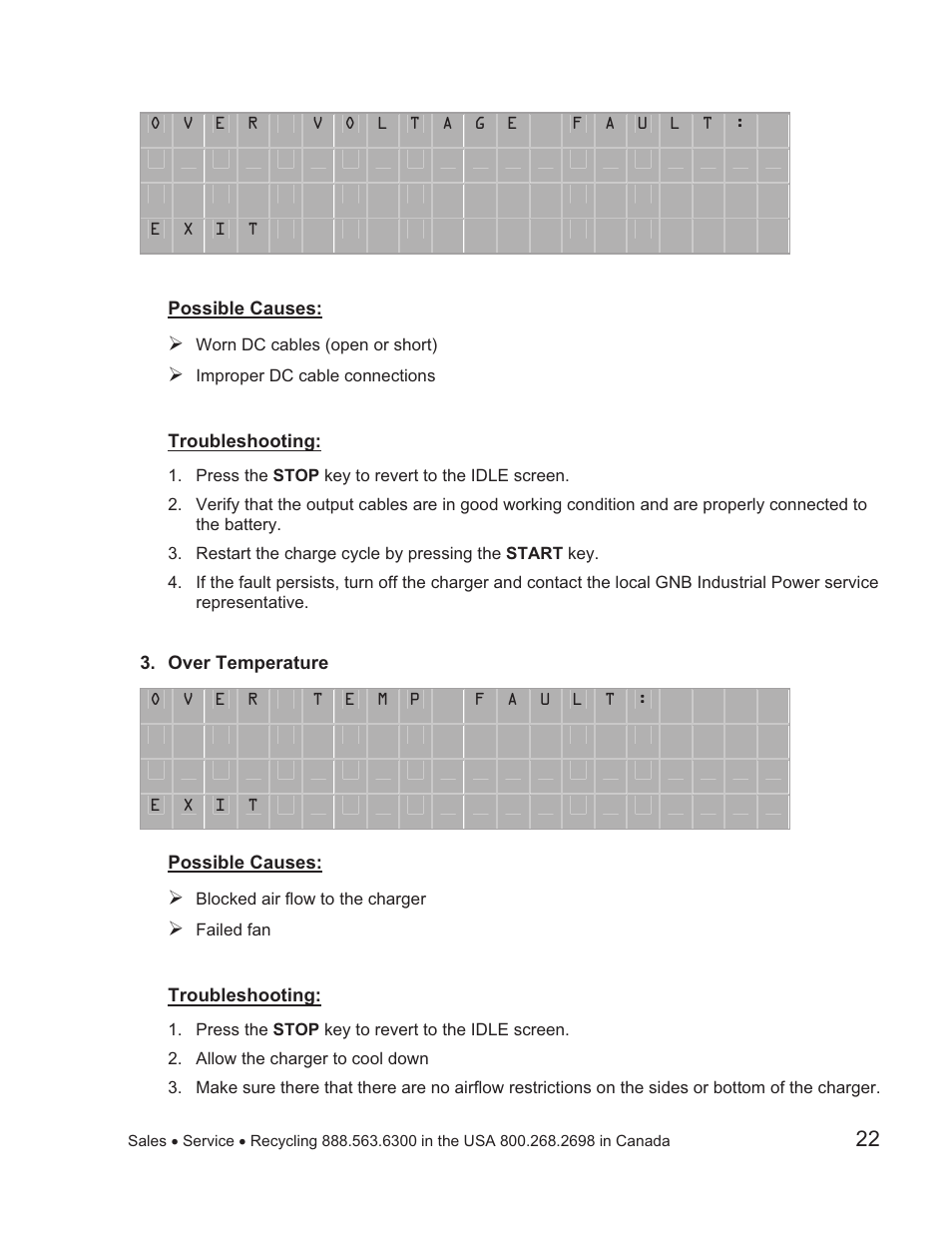 Exide Technologies GB4109 User Manual | Page 25 / 32