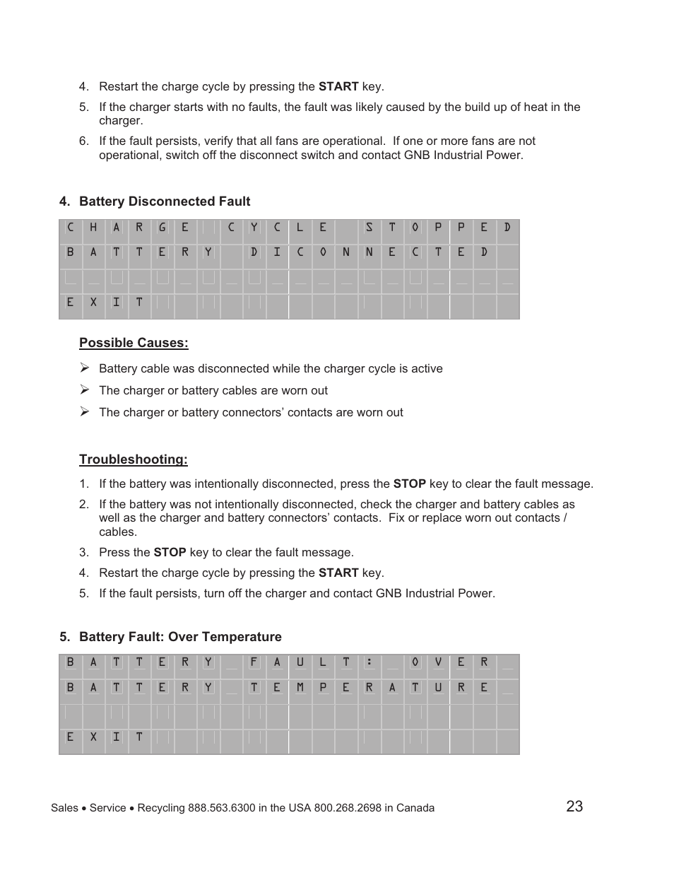 Exide Technologies GB4109 User Manual | Page 26 / 32