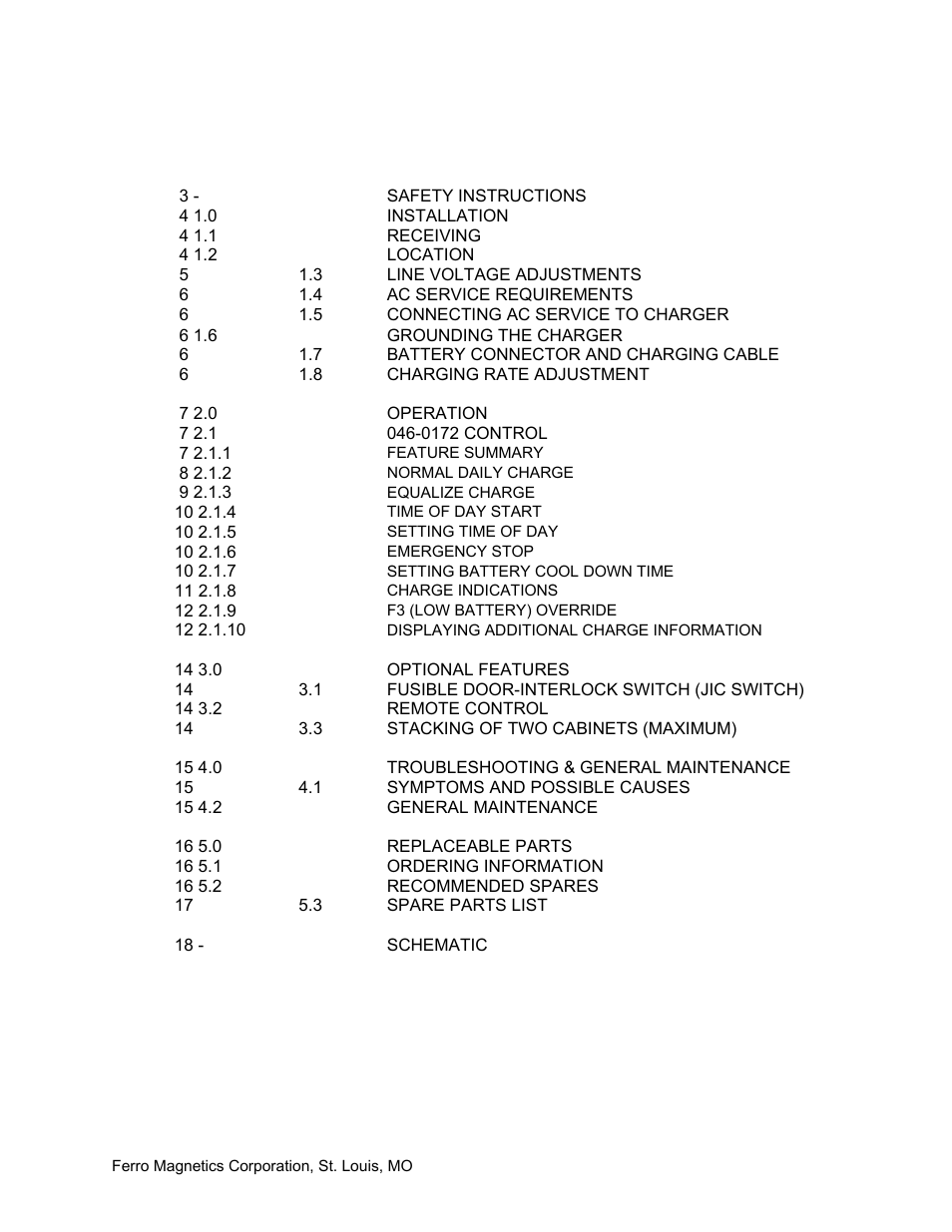 Index | Exide Technologies GB4128 User Manual | Page 2 / 19