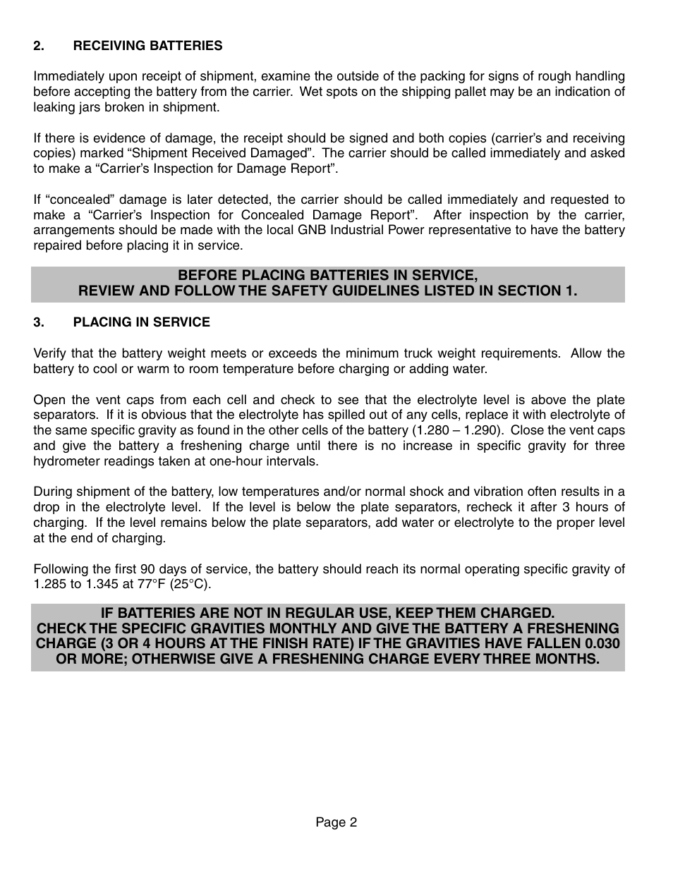 Exide Technologies GB4158 User Manual | Page 2 / 8