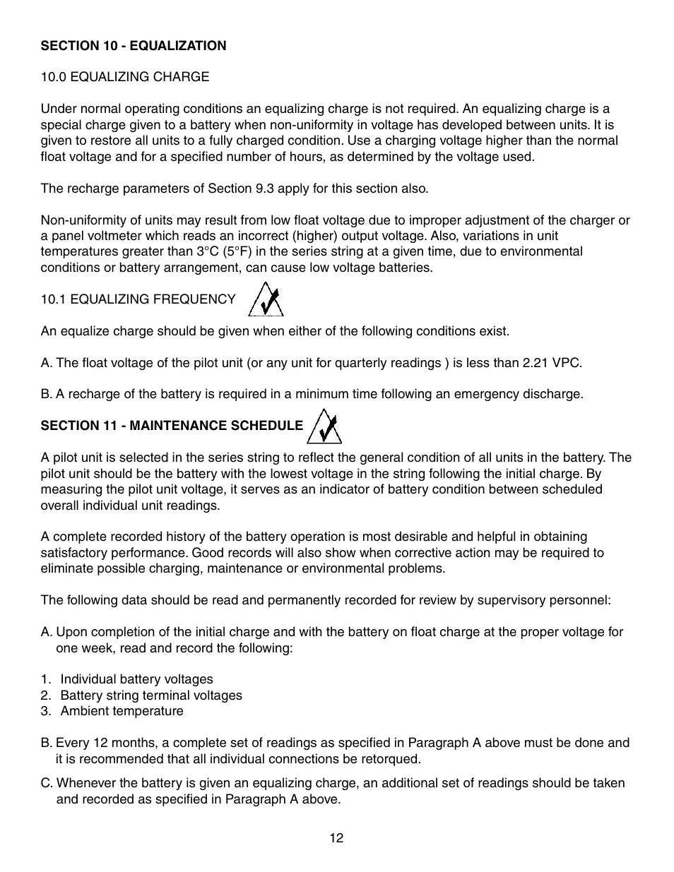 Exide Technologies Section 92.30 User Manual | Page 15 / 18