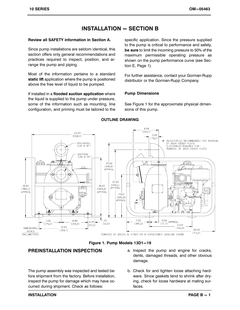 Installation - section b | Briggs & Stratton 13D1-19 User Manual | Page 8 / 28