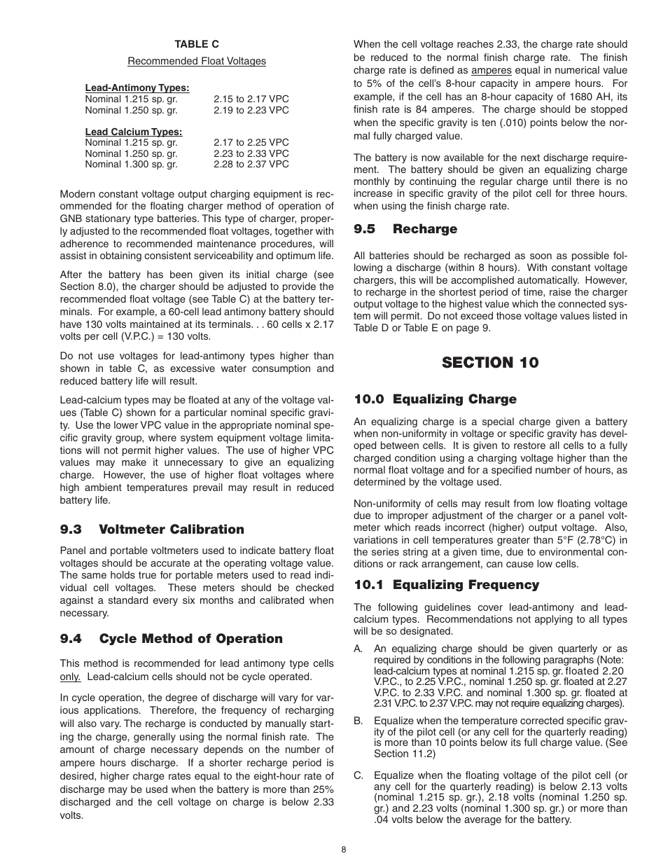 Exide Technologies Section 93.10 User Manual | Page 11 / 20