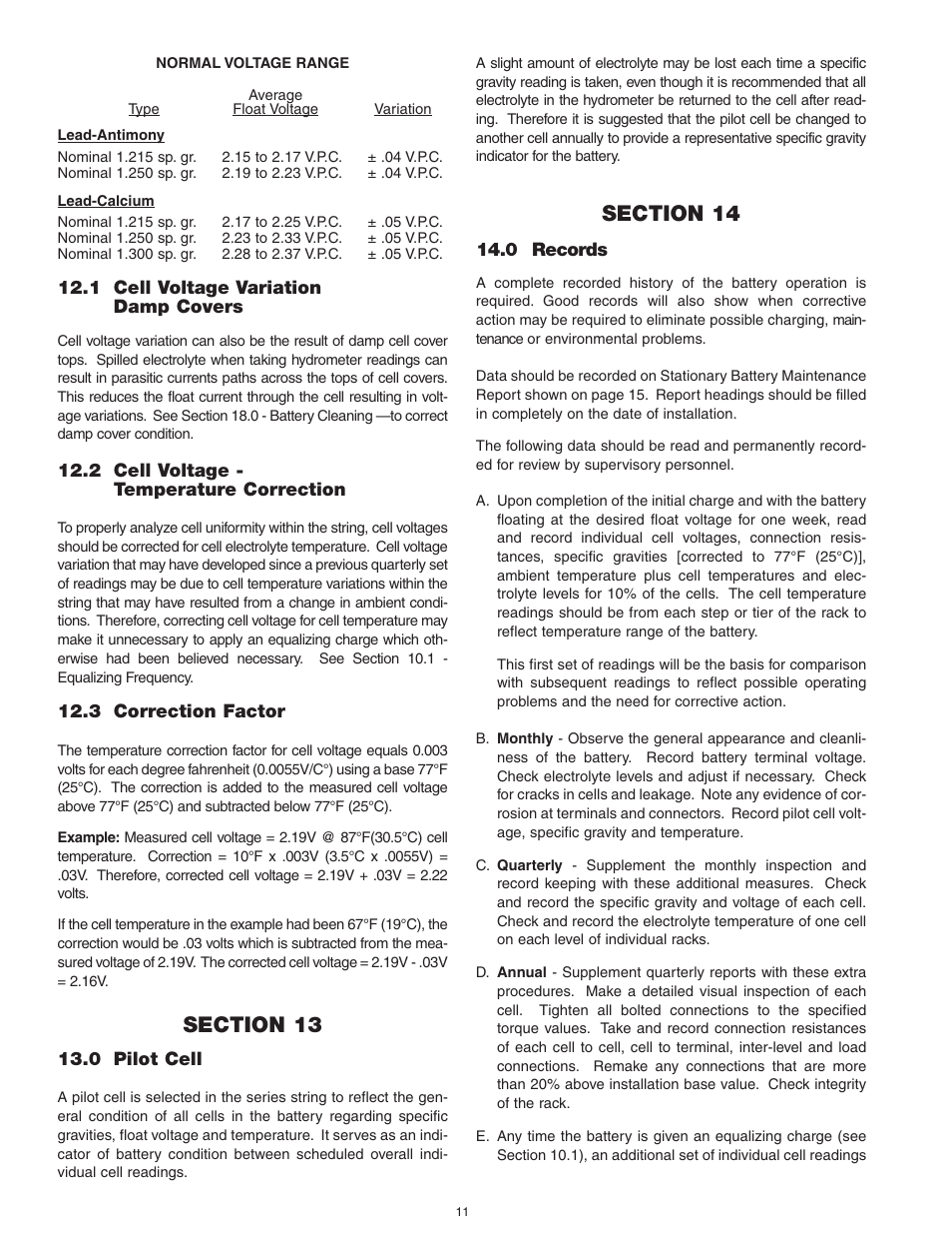 Exide Technologies Section 93.10 User Manual | Page 14 / 20