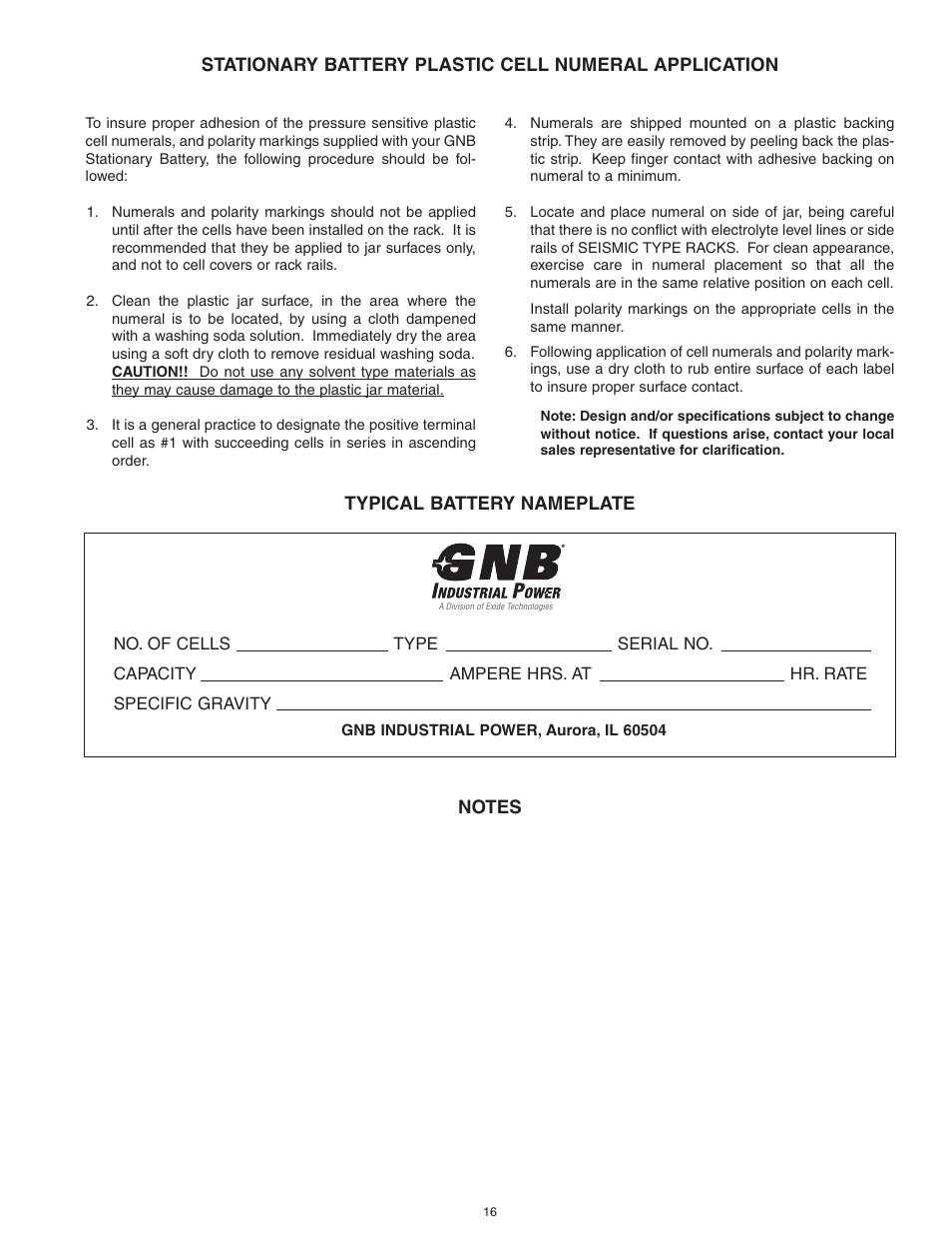 Exide Technologies Section 93.10 User Manual | Page 19 / 20