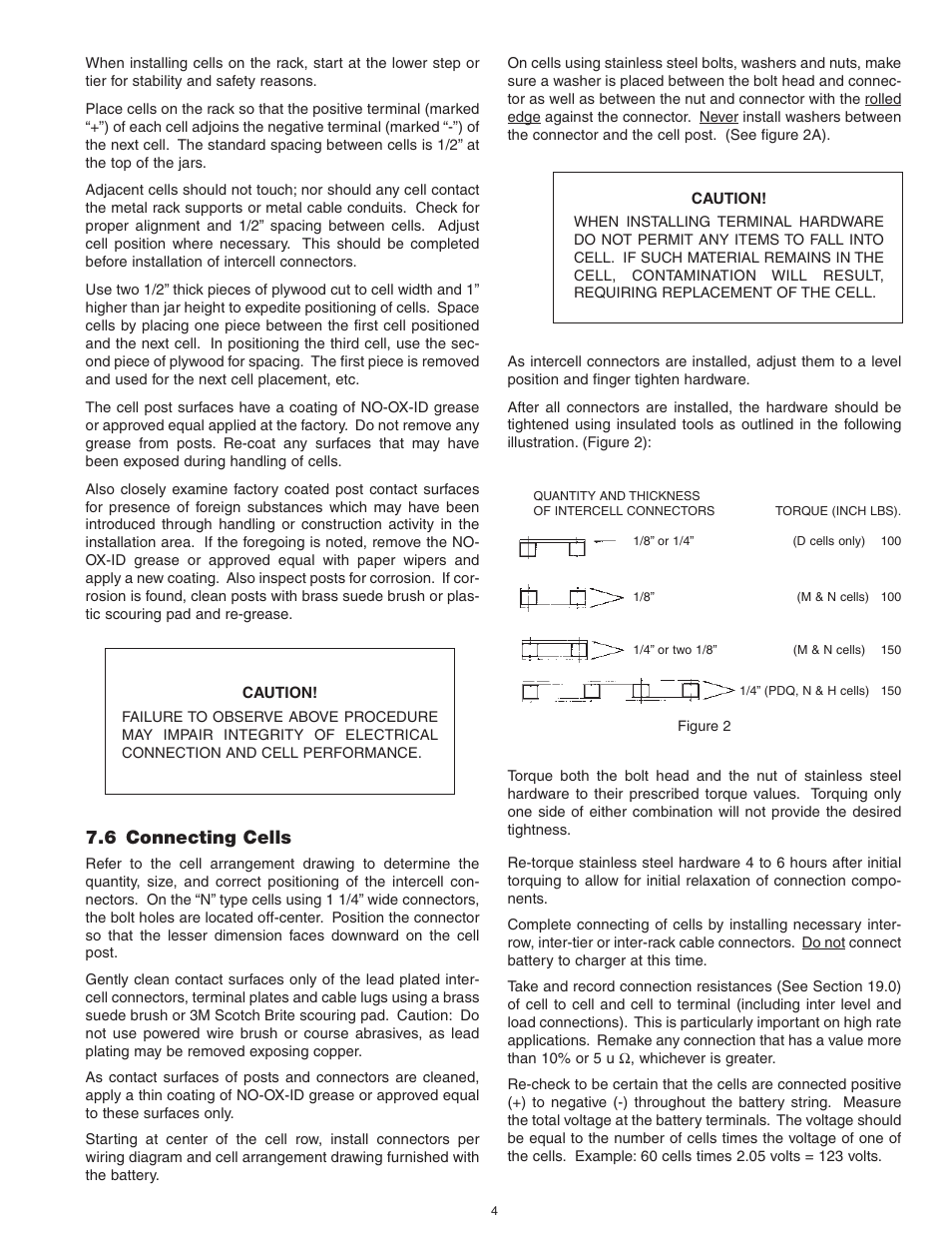 6 connecting cells | Exide Technologies Section 93.10 User Manual | Page 7 / 20