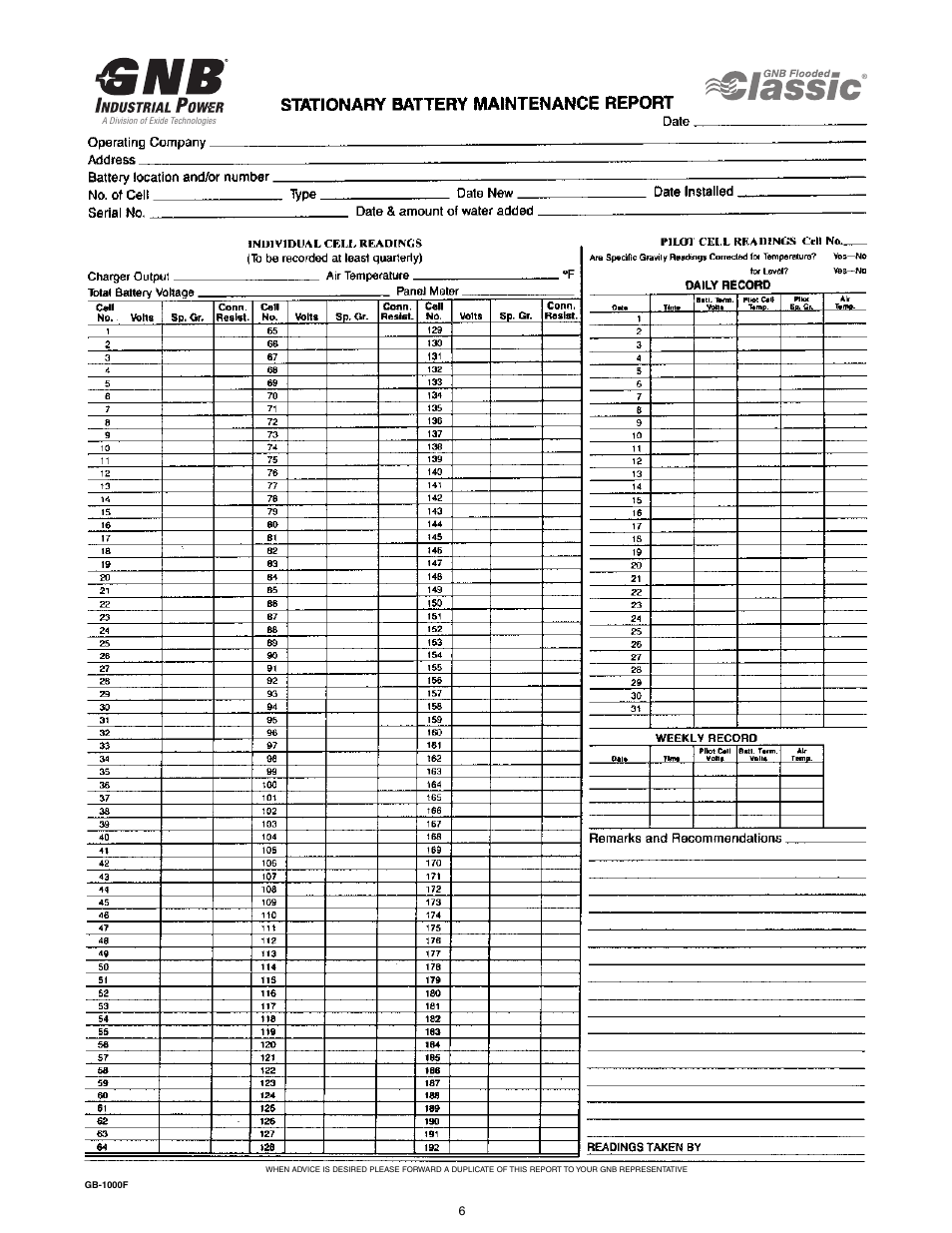 Exide Technologies Section 93.10T User Manual | Page 8 / 11