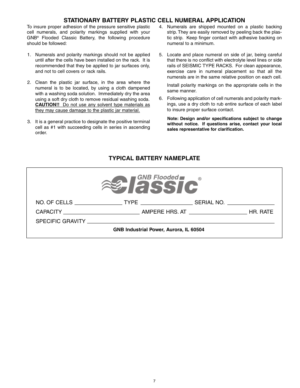 Exide Technologies Section 93.10T User Manual | Page 9 / 11